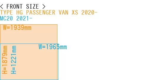 #TYPE HG PASSENGER VAN XS 2020- + MC20 2021-